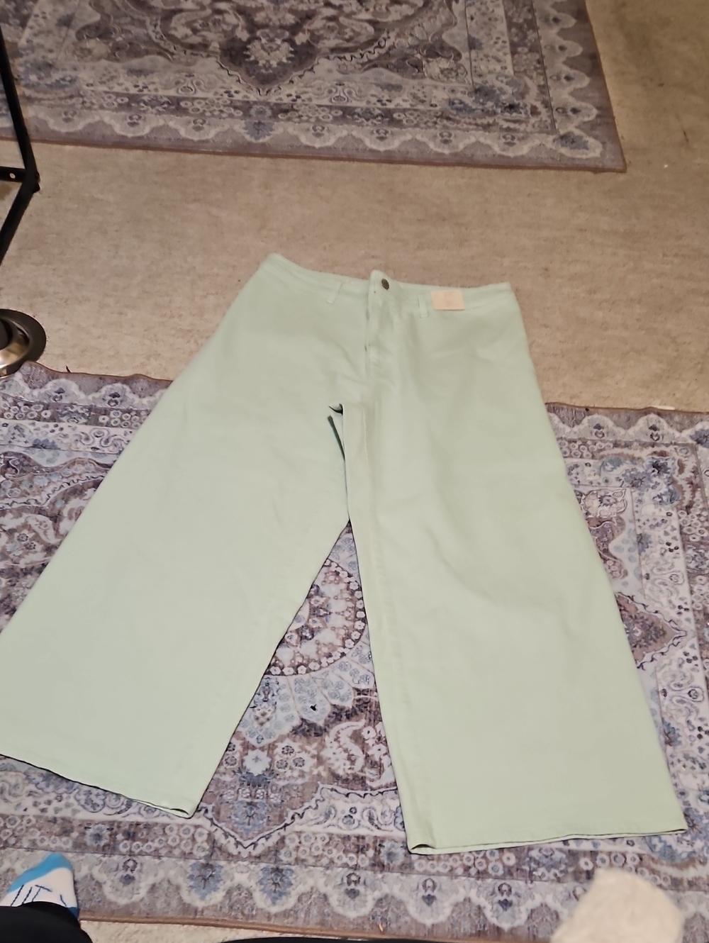 Universal Thread Wide-Leg Jeans in Mint Green